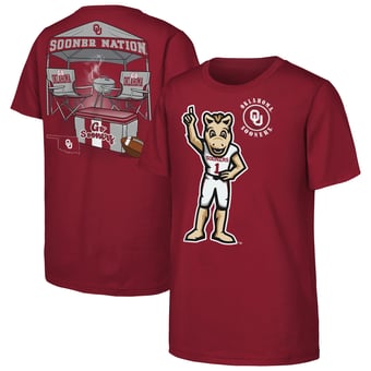 Youth Outerstuff  Crimson Oklahoma Sooners Tailgater Hometown T-Shirt