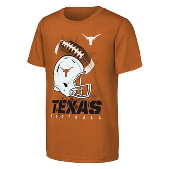 Youth Outerstuff  Texas Orange Texas Longhorns For the Glory Football Helmet T-Shirt