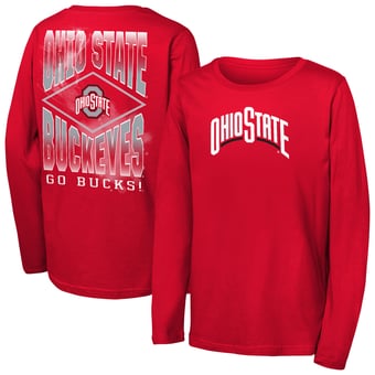 Youth Outerstuff Scarlet Ohio State Buckeyes Full Steam Long Sleeve T-Shirt