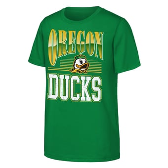 Youth Outerstuff  Green Oregon Ducks Chrome Header T-Shirt
