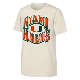 Youth Outerstuff  Natural Miami Hurricanes Collegiate T-Shirt