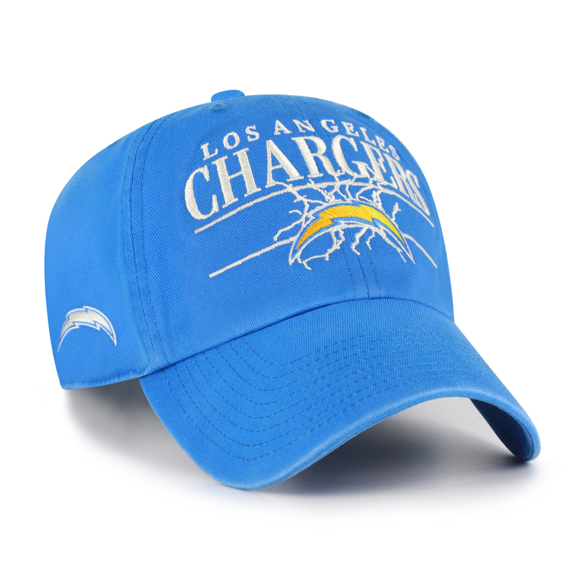 Men's '47 Powder Blue Los Angeles Chargers Throwback Graphic Clean Up Adjustable Hat