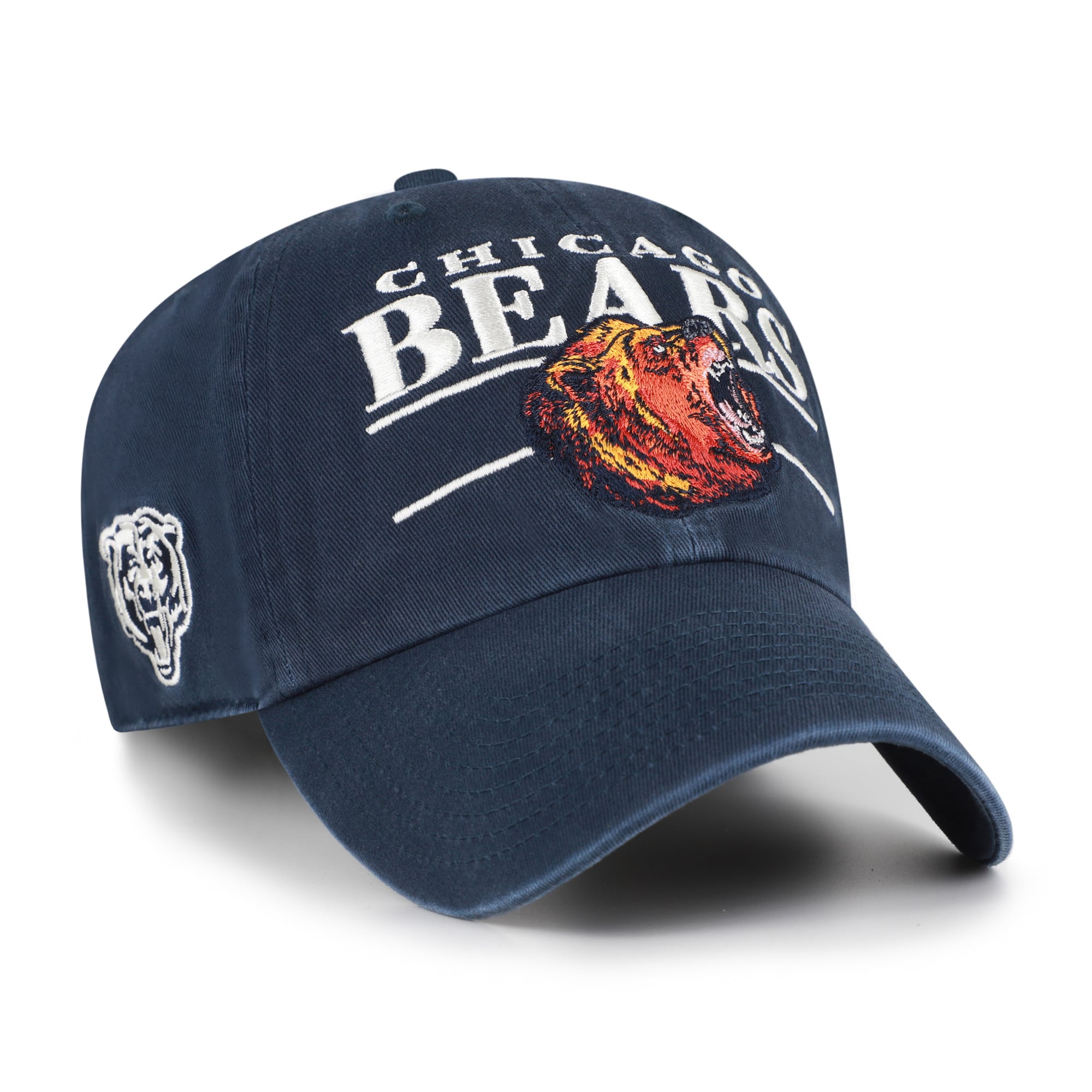 Men's '47 Navy Chicago Bears Throwback Graphic Clean Up Adjustable Hat