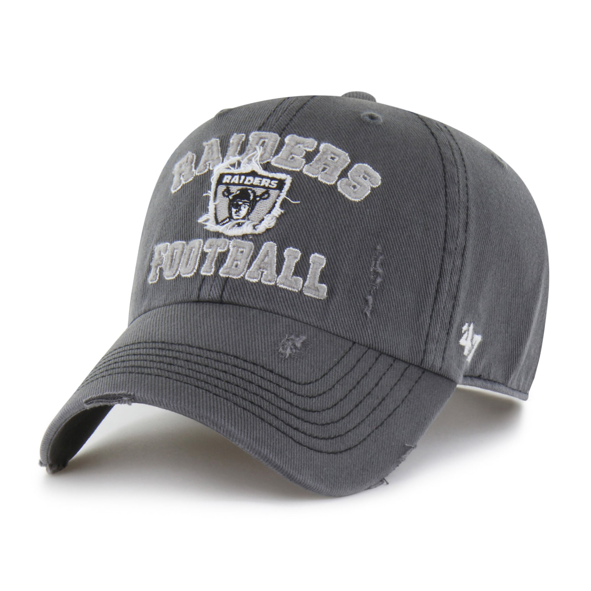 Men's '47  Charcoal Las Vegas Raiders Seymoore Clean Up Adjustable Hat