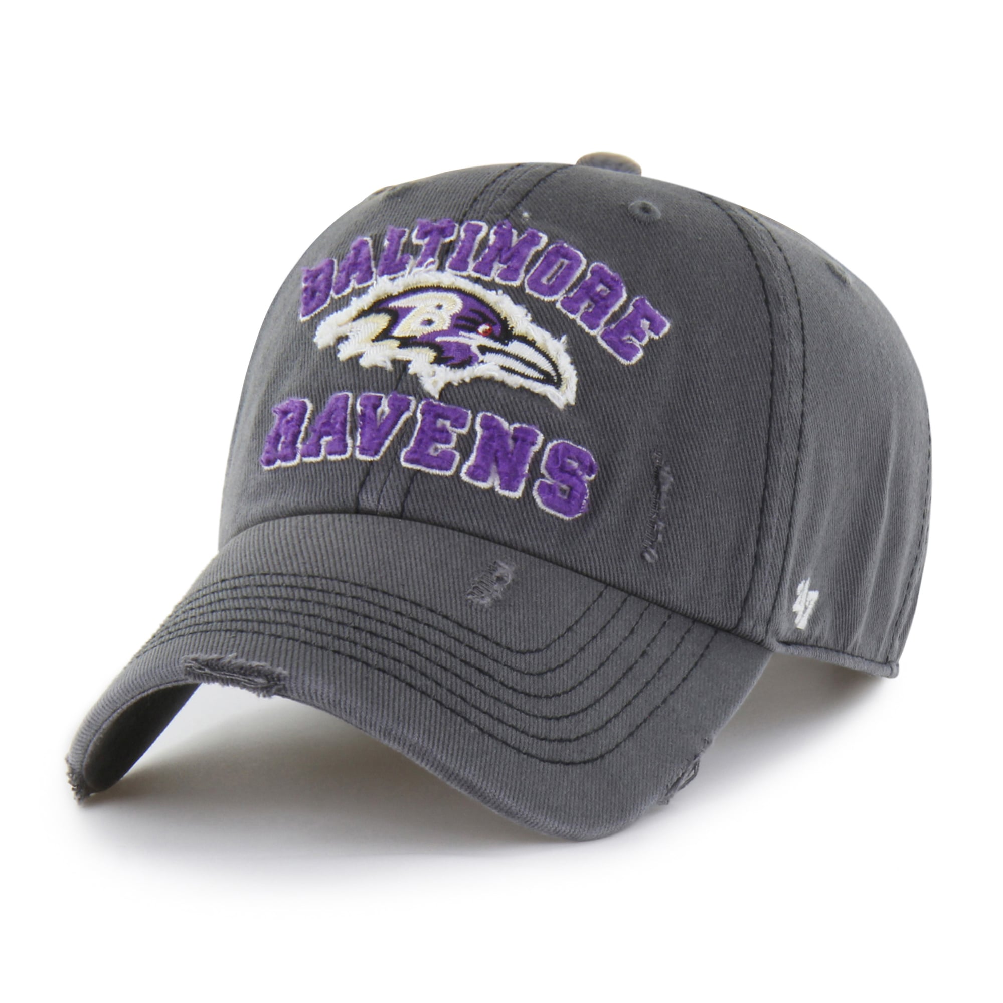 Men's '47  Charcoal Baltimore Ravens Seymoore Clean Up Adjustable Hat