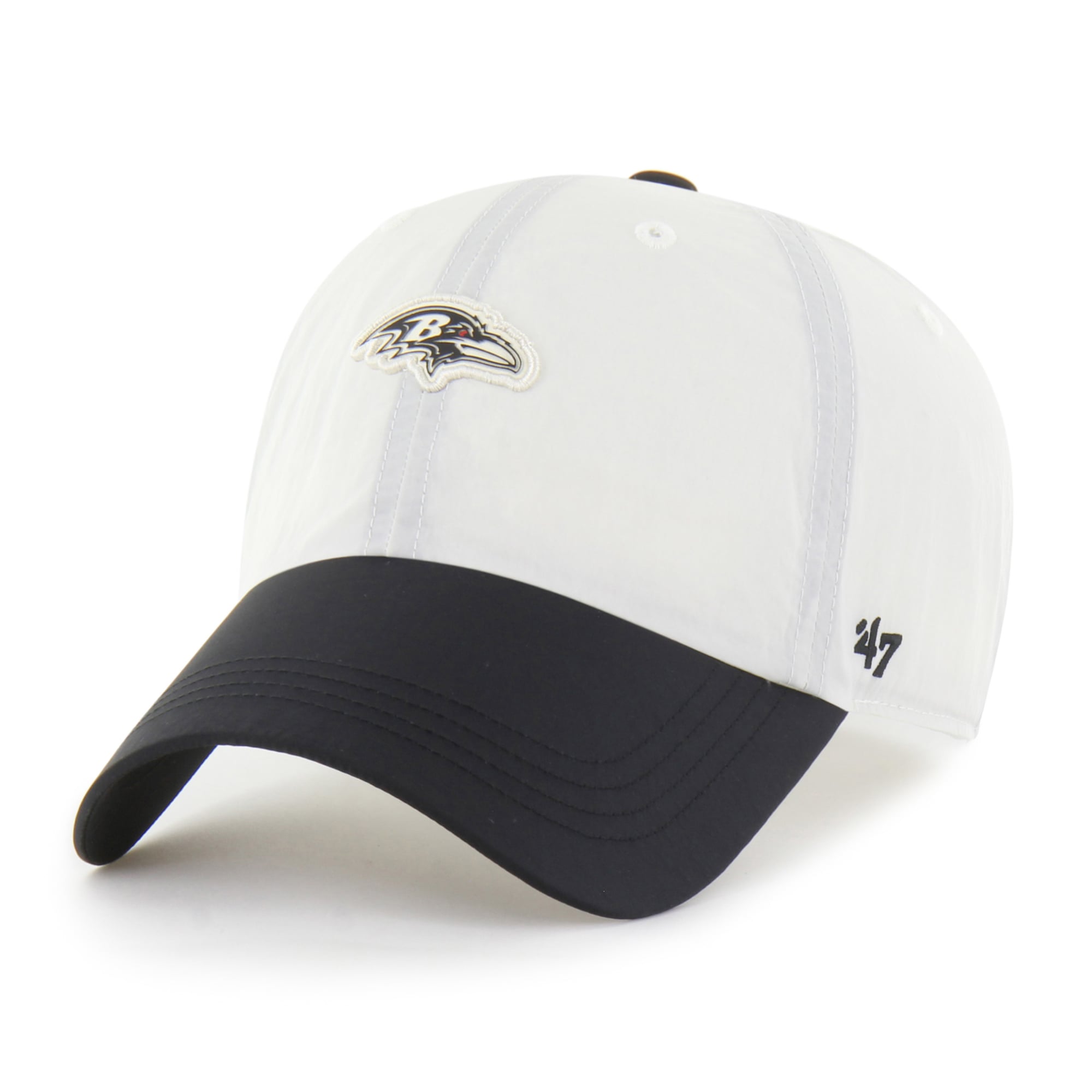Men's '47 Cream Baltimore Ravens Modernia Clean Up Adjustable Hat