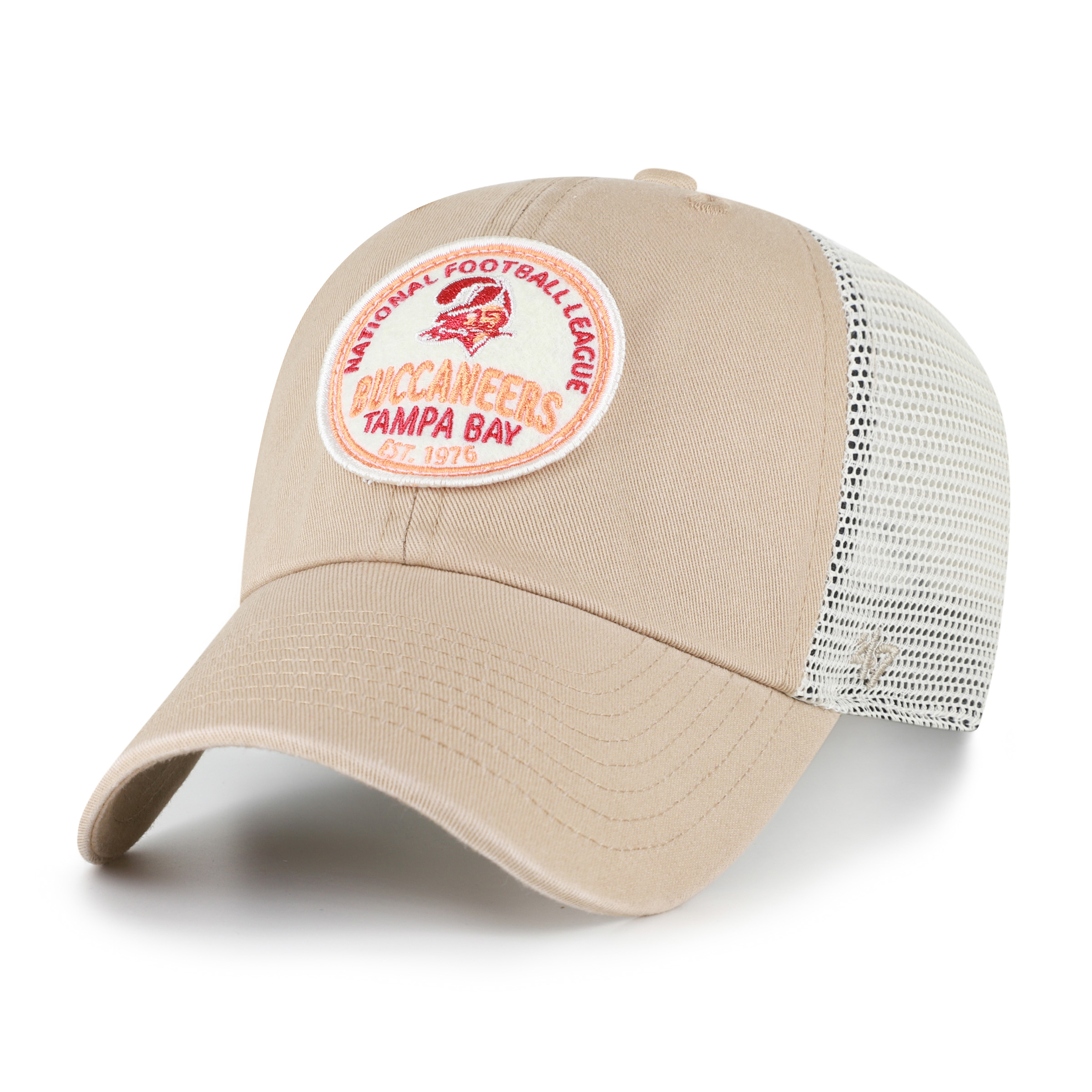 Men's '47 Khaki Tampa Bay Buccaneers Throwback Felton Clean Up Adjustable Hat