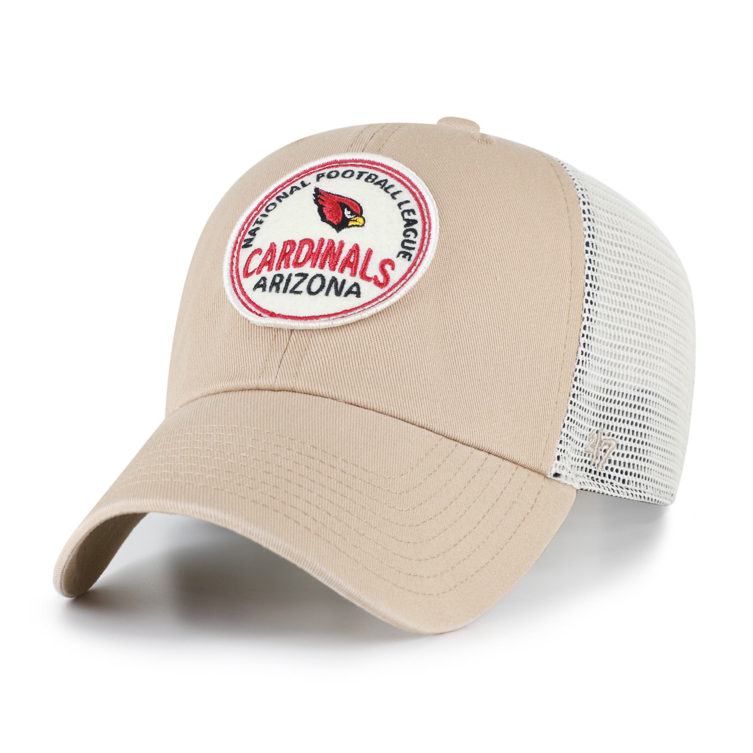 Men's '47 Khaki Arizona Cardinals Felton Clean Up Adjustable Hat