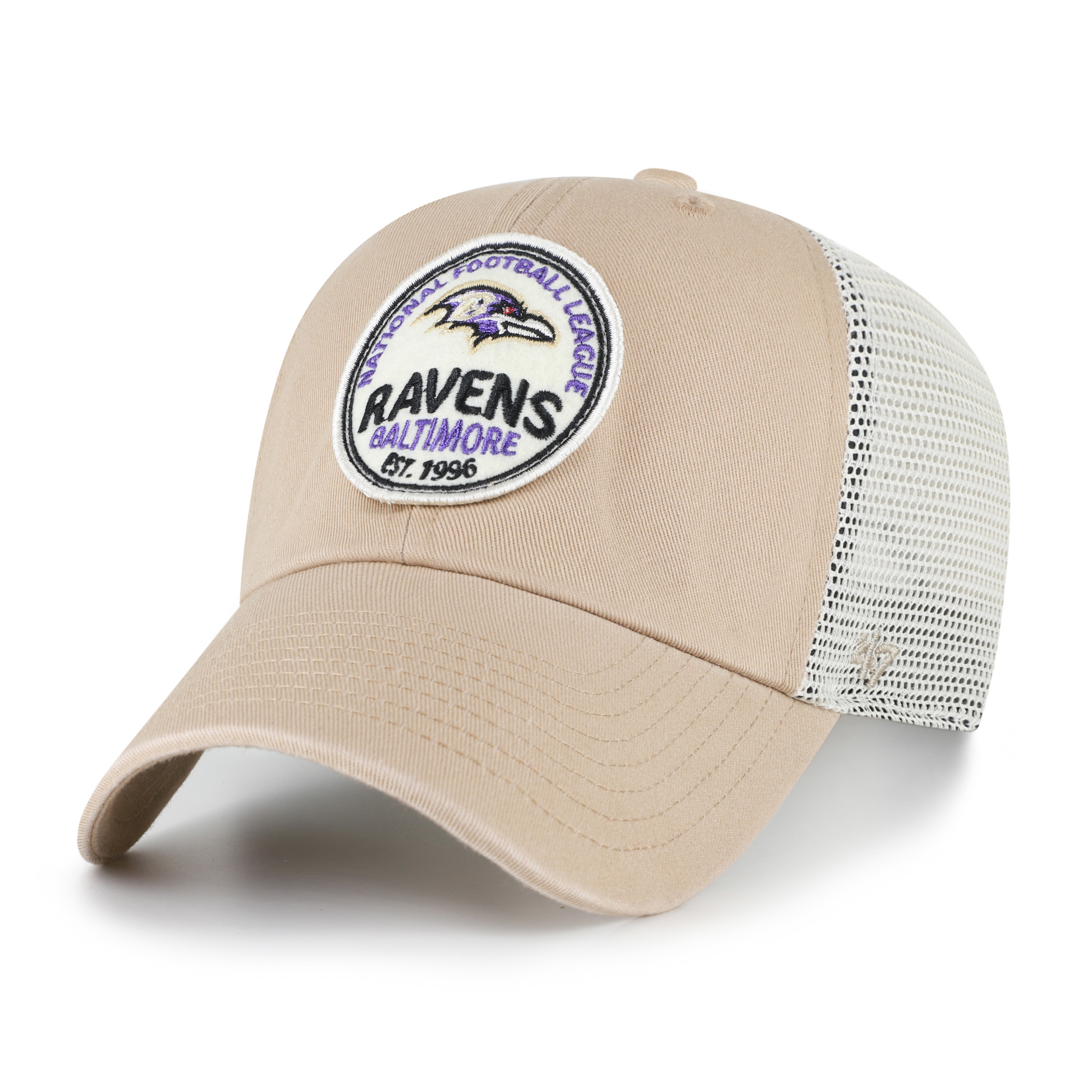 Men's '47 Khaki Baltimore Ravens Felton Clean Up Adjustable Hat