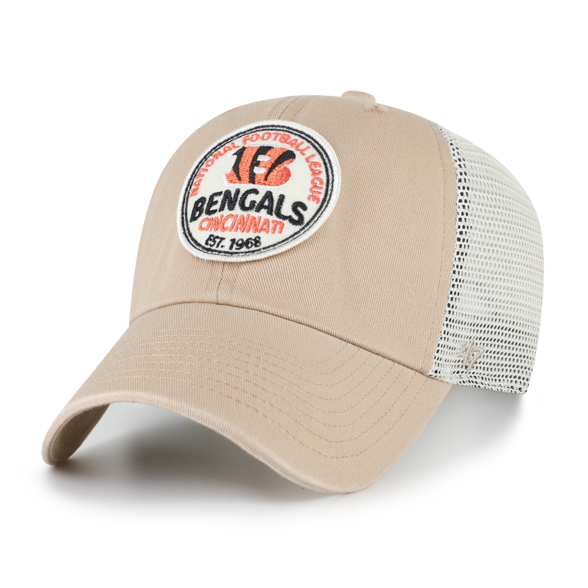 Men's '47 Khaki Cincinnati Bengals Felton Clean Up Adjustable Hat