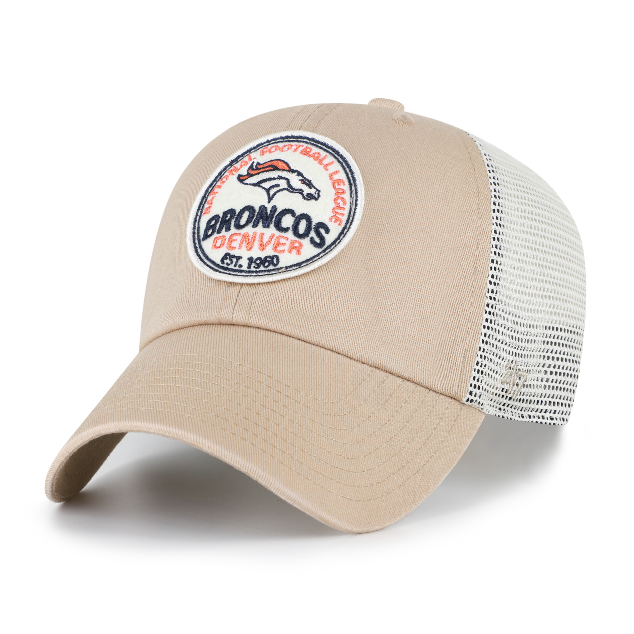 Men's '47 Khaki Denver Broncos Felton Clean Up Adjustable Hat