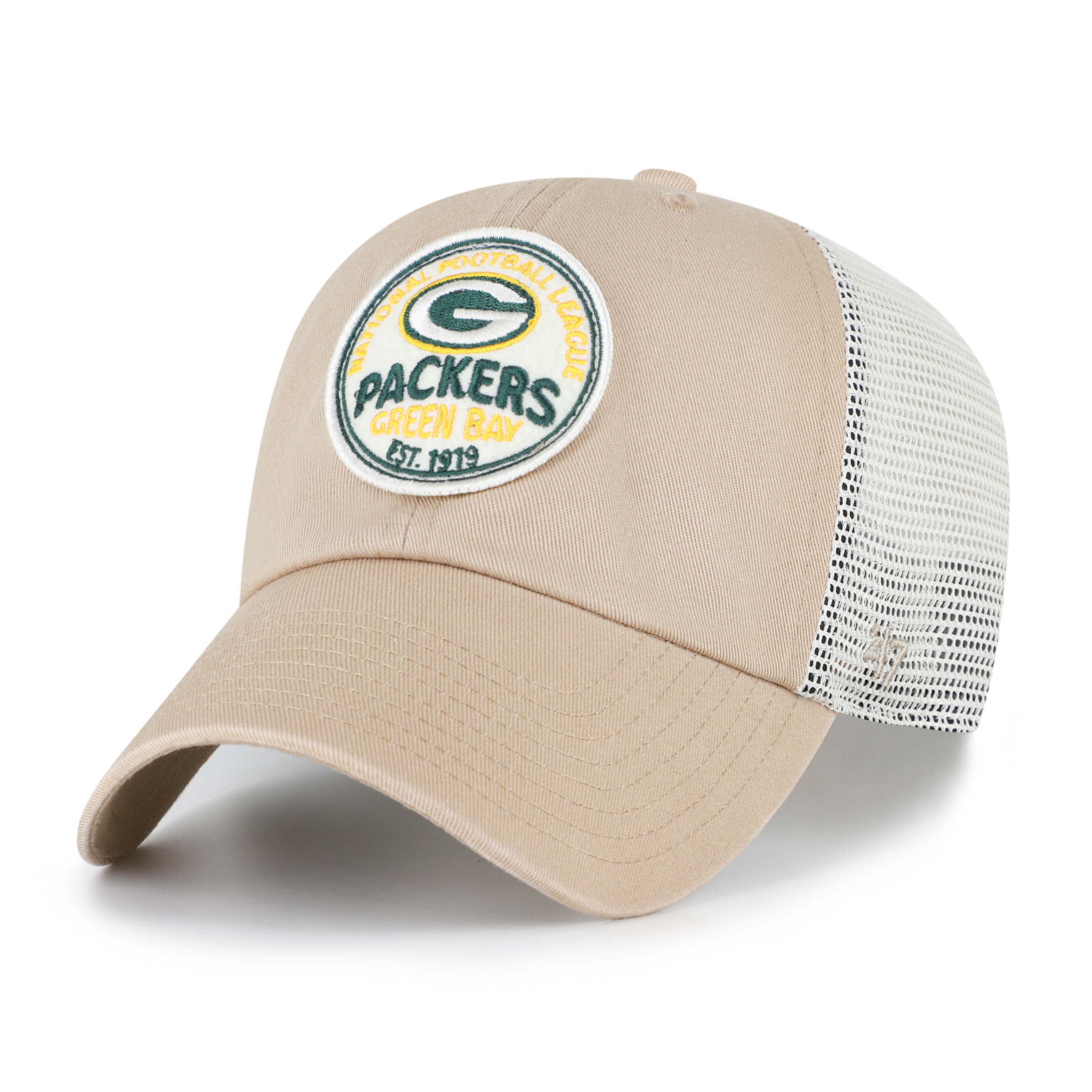 Men's '47 Khaki Green Bay Packers Felton Clean Up Adjustable Hat