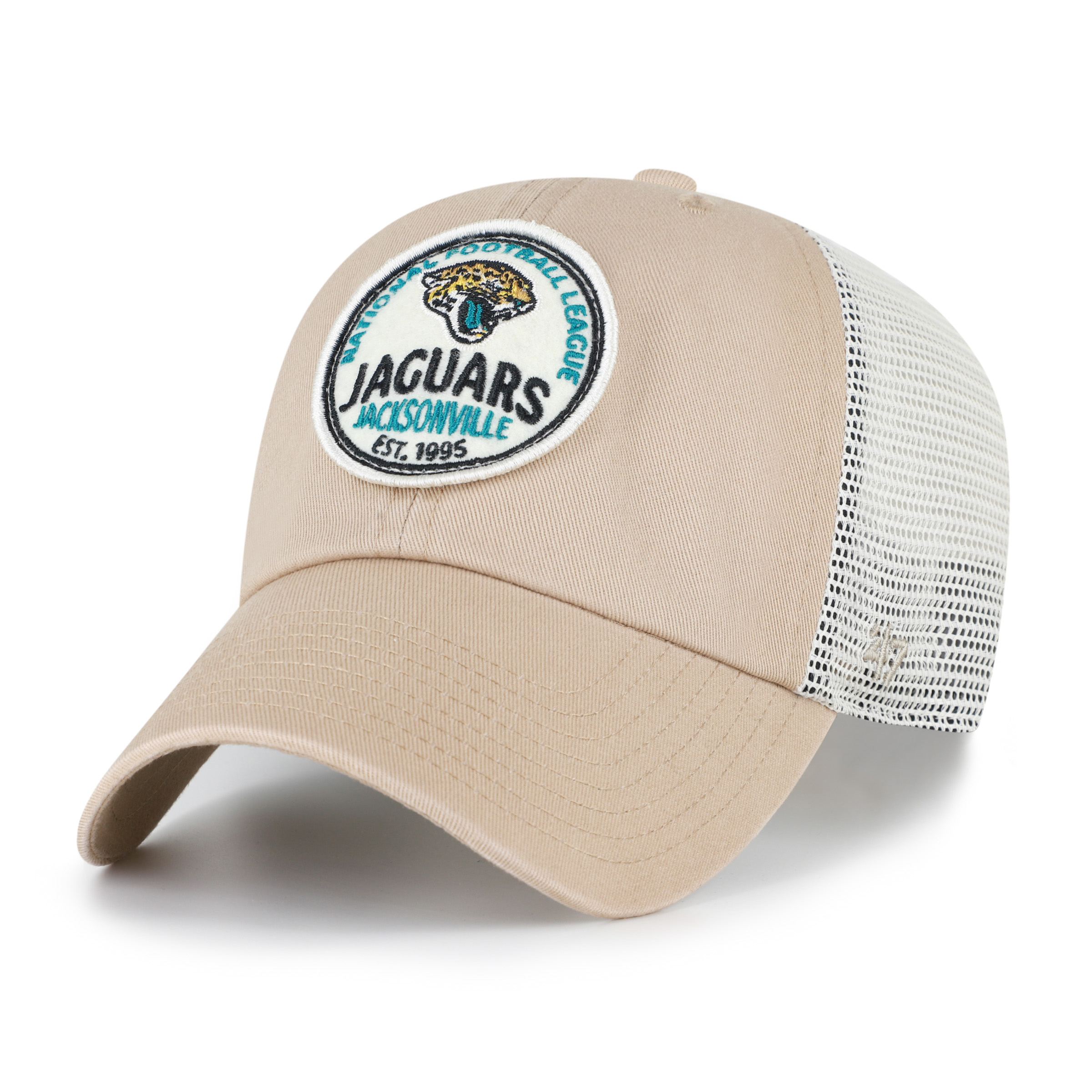 Men's '47 Khaki Jacksonville Jaguars Felton Clean Up Adjustable Hat