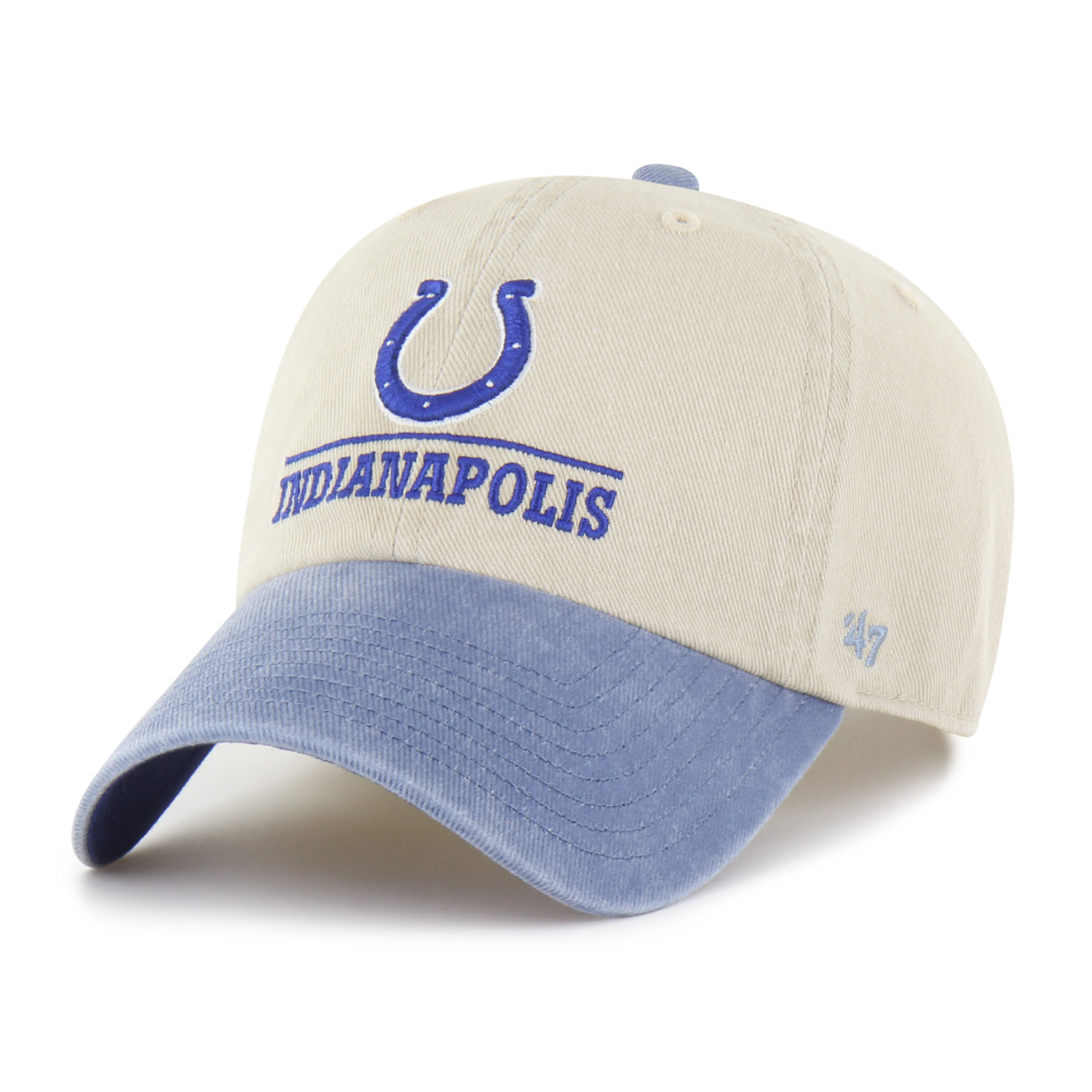 Men's '47 Natural Indianapolis Colts Logo Line Clean Up Adjustable Hat