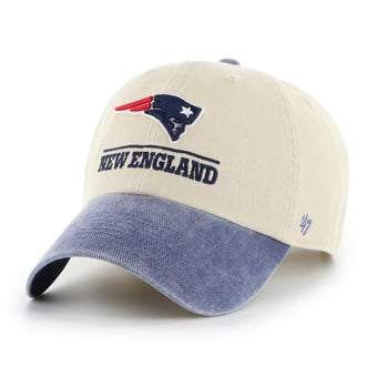 Men's '47 Natural New England Patriots Logo Line Clean Up Adjustable Hat