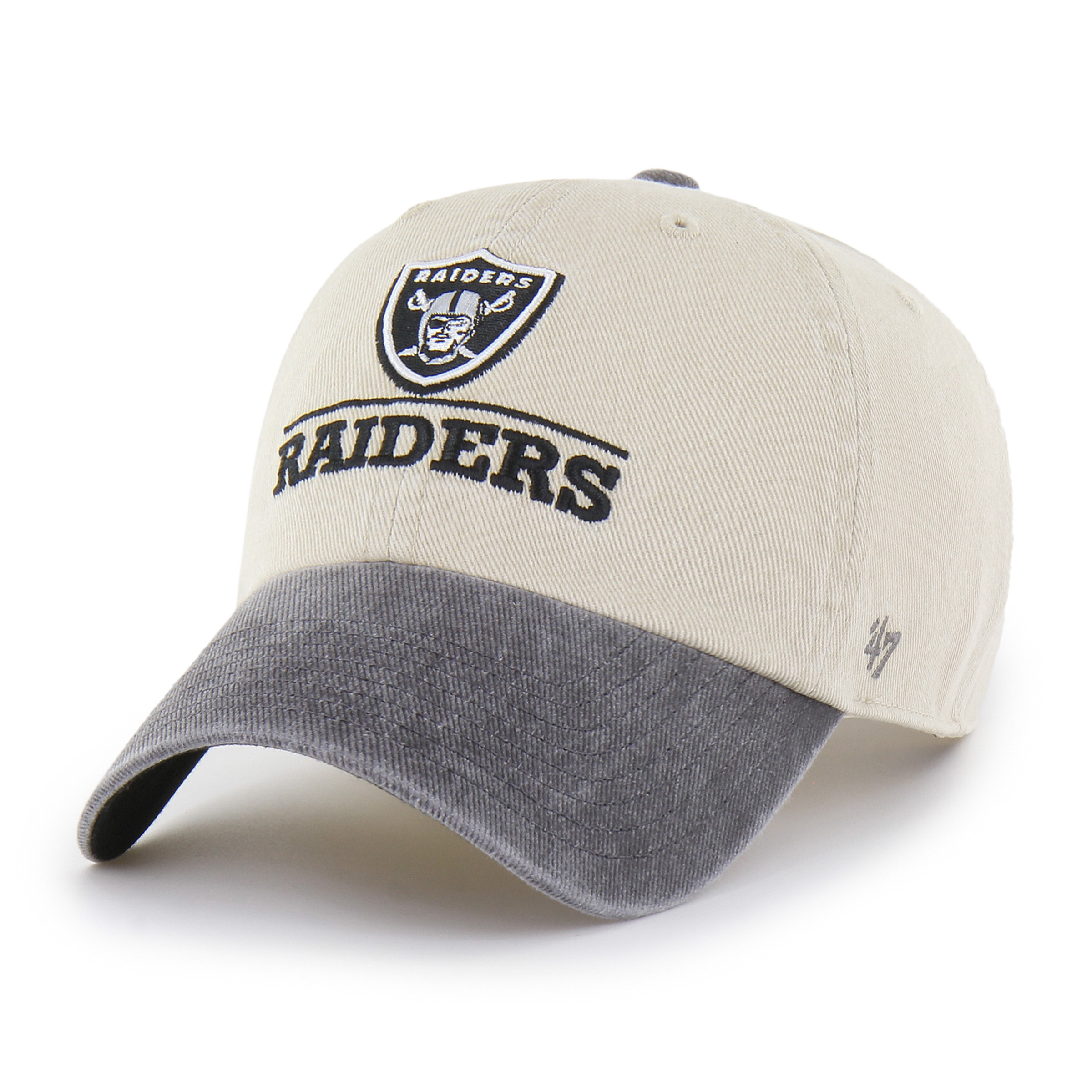 Men's '47 Natural Las Vegas Raiders Logo Line Clean Up Adjustable Hat