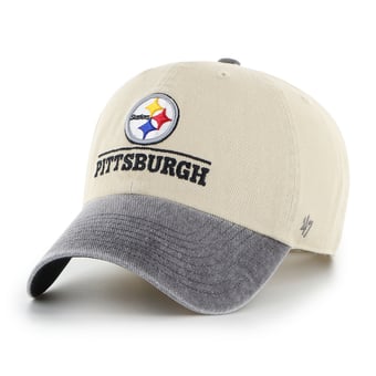 Men's '47 Natural Pittsburgh Steelers Logo Line Clean Up Adjustable Hat