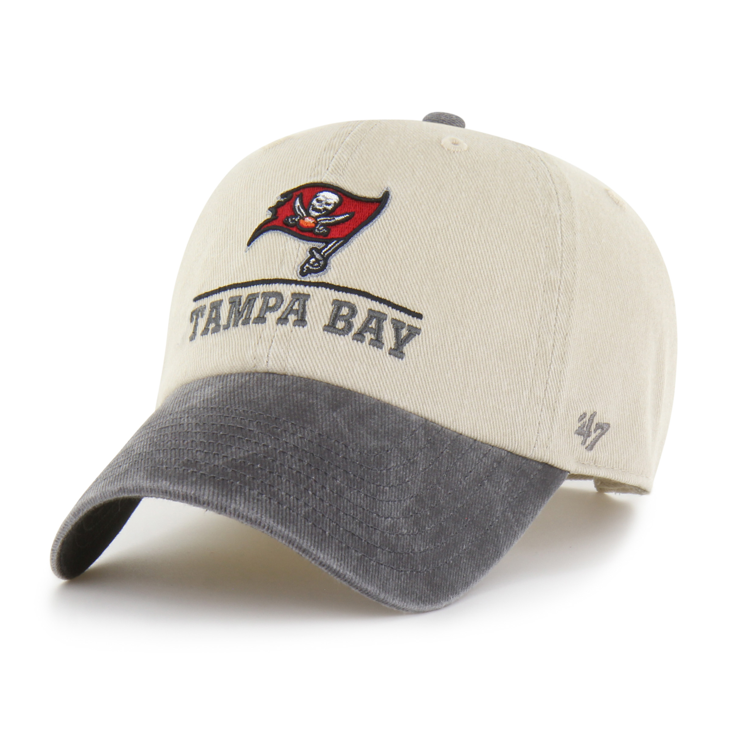 Men's '47 Natural Tampa Bay Buccaneers Logo Line Clean Up Adjustable Hat