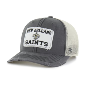 Men's '47 Charcoal New Orleans Saints Egremont Well-Worn Adjustable Trucker Hat