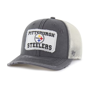 Men's '47 Charcoal Pittsburgh Steelers Egremont Well-Worn Adjustable Trucker Hat