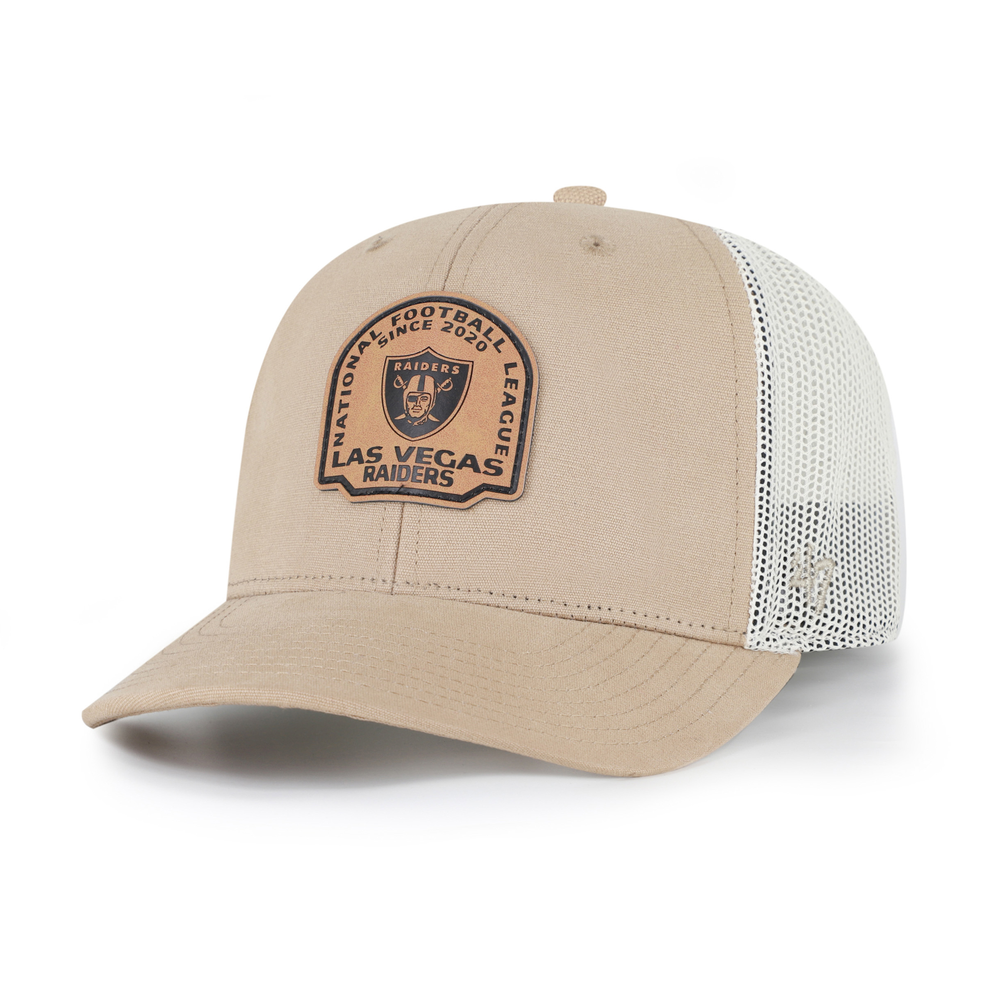 Men's '47 Khaki Las Vegas Raiders Bonehide Trucker Adjustable Hat