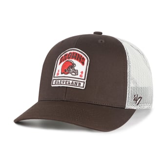 Men's '47  Brown Cleveland Browns  Headstone Trucker Adjustable Hat