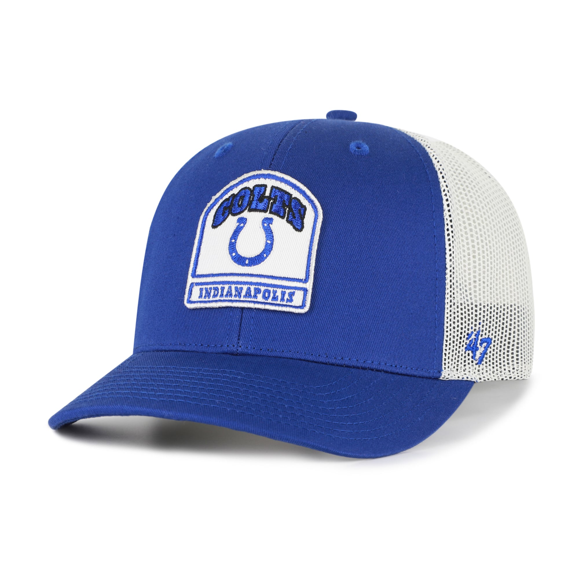 Men's '47  Royal Indianapolis Colts  Headstone Trucker Adjustable Hat
