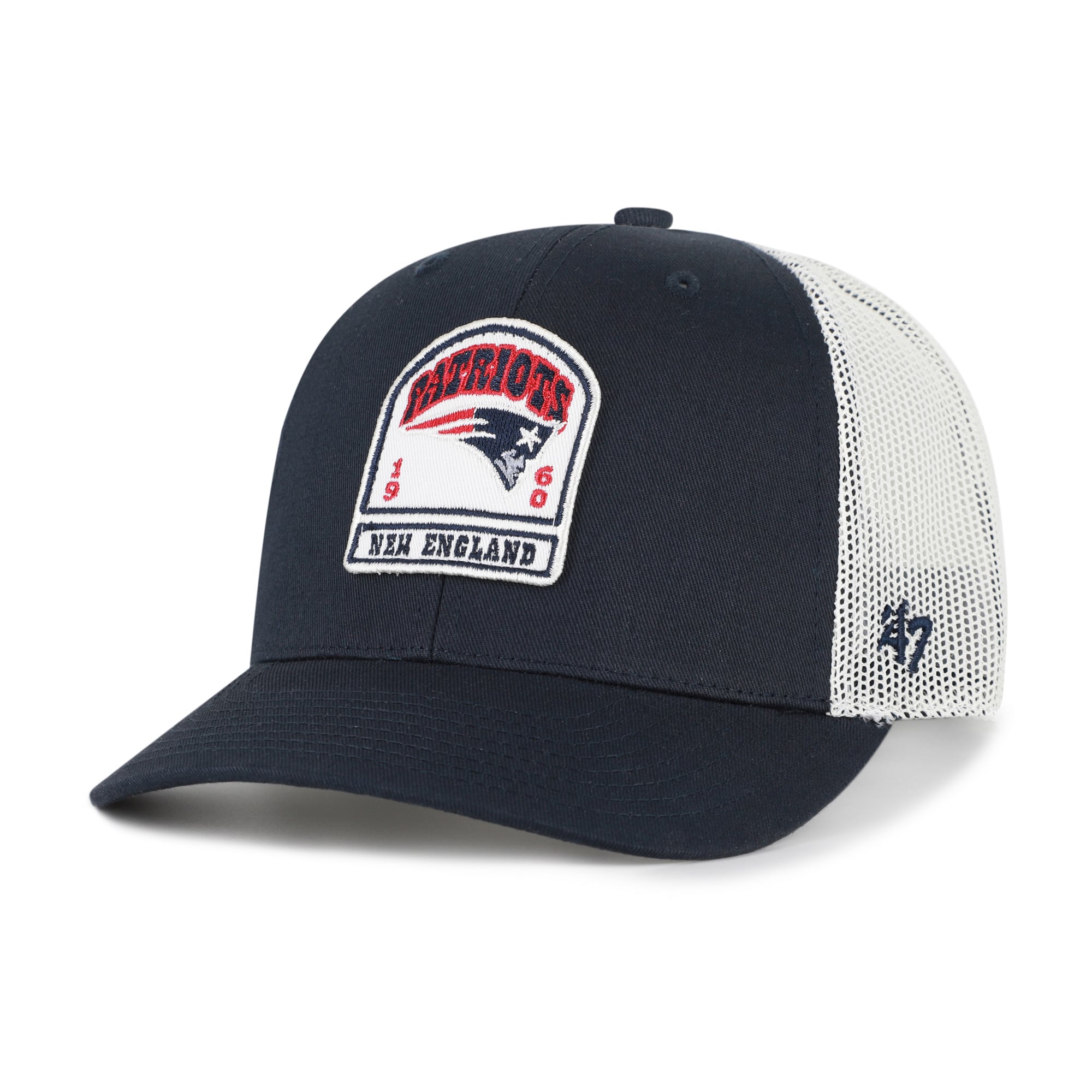 Men's '47  Navy New England Patriots  Headstone Trucker Adjustable Hat