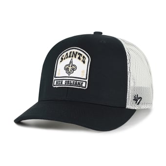 Men's '47  Black New Orleans Saints  Headstone Trucker Adjustable Hat