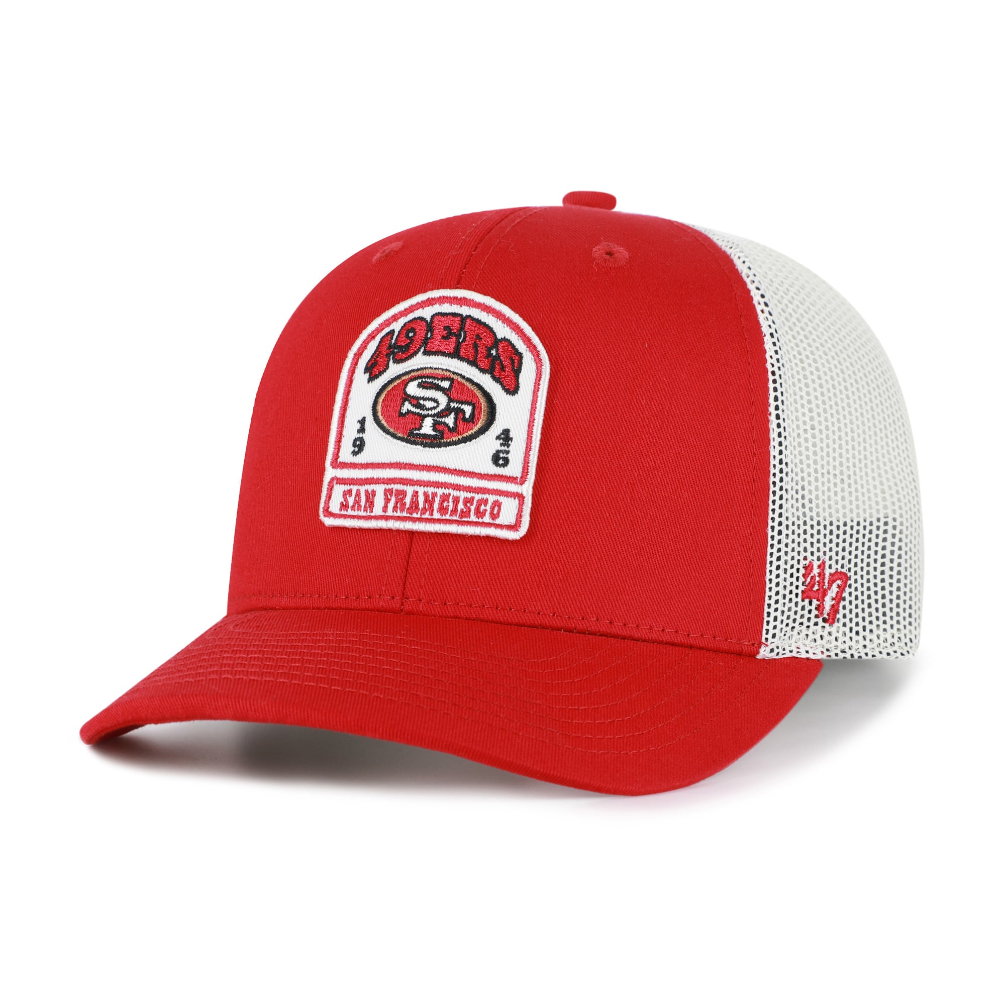 Men's '47  Scarlet San Francisco 49ers  Headstone Trucker Adjustable Hat