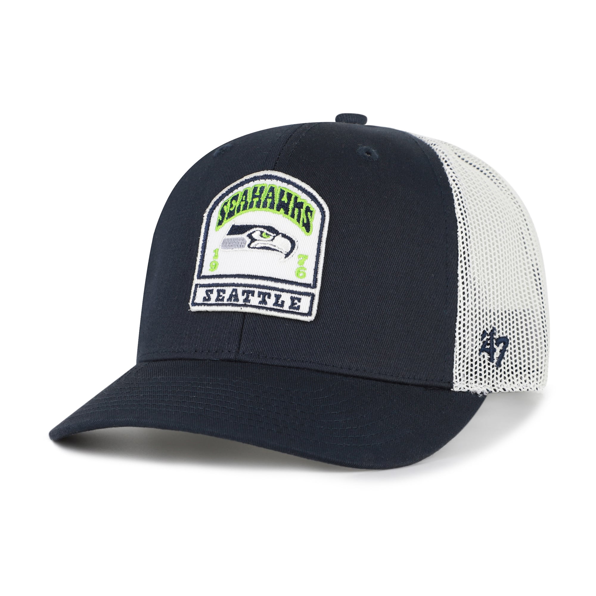 Men's '47  College Navy Seattle Seahawks  Headstone Trucker Adjustable Hat