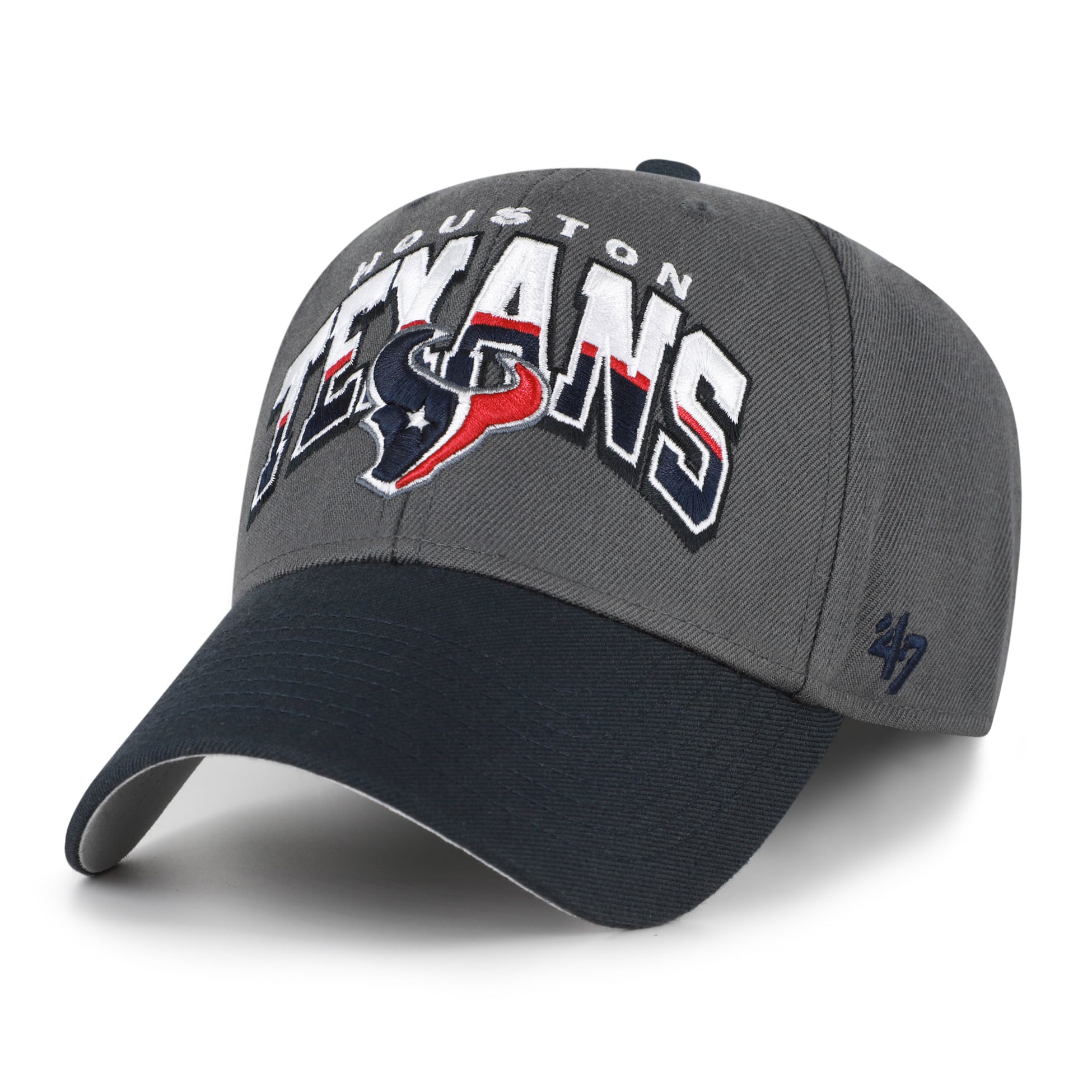 Men's '47 Charcoal Houston Texans Split Block MVP Adjustable Hat