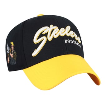 Men's '47  Black Pittsburgh Steelers Throwback MVP Adjustable Hat