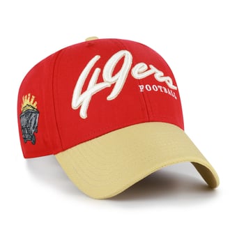 Men's '47  Scarlet San Francisco 49ers Throwback MVP Adjustable Hat
