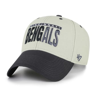 Men's '47  Gray/Black Cincinnati Bengals Half Block Text MVP Adjustable Hat