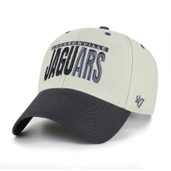 Men's '47  Gray/Black Jacksonville Jaguars Half Block Text MVP Adjustable Hat