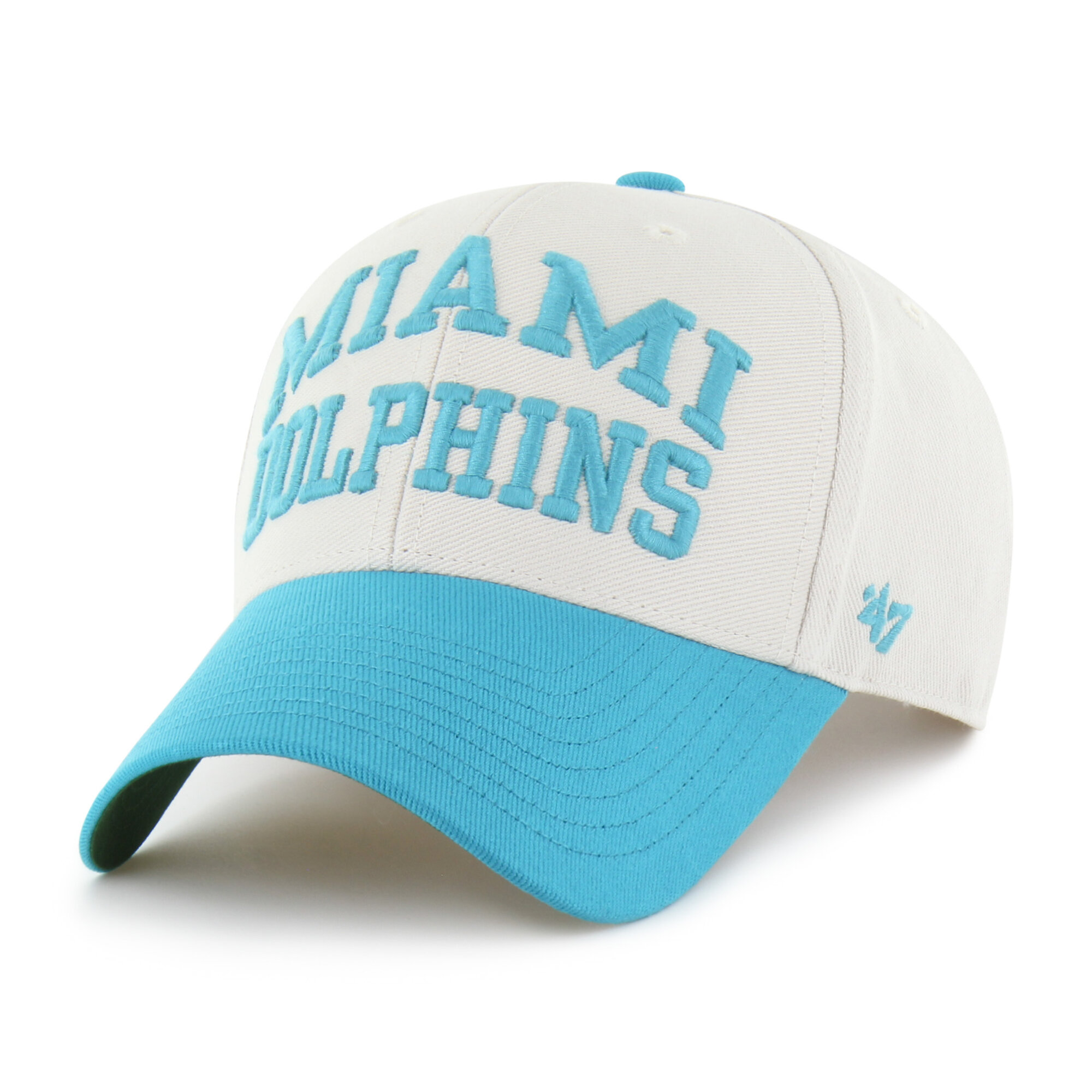Men's '47 Bone Miami Dolphins Broke Line MVP Adjustable Hat