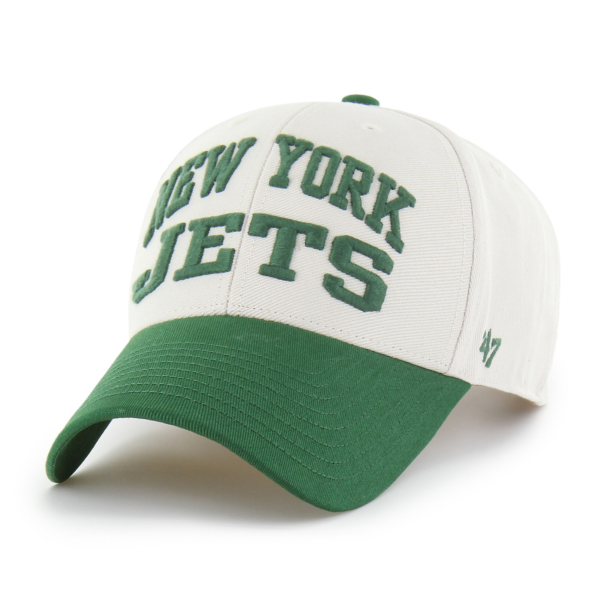 Men's '47 Bone New York Jets Broke Line MVP Adjustable Hat
