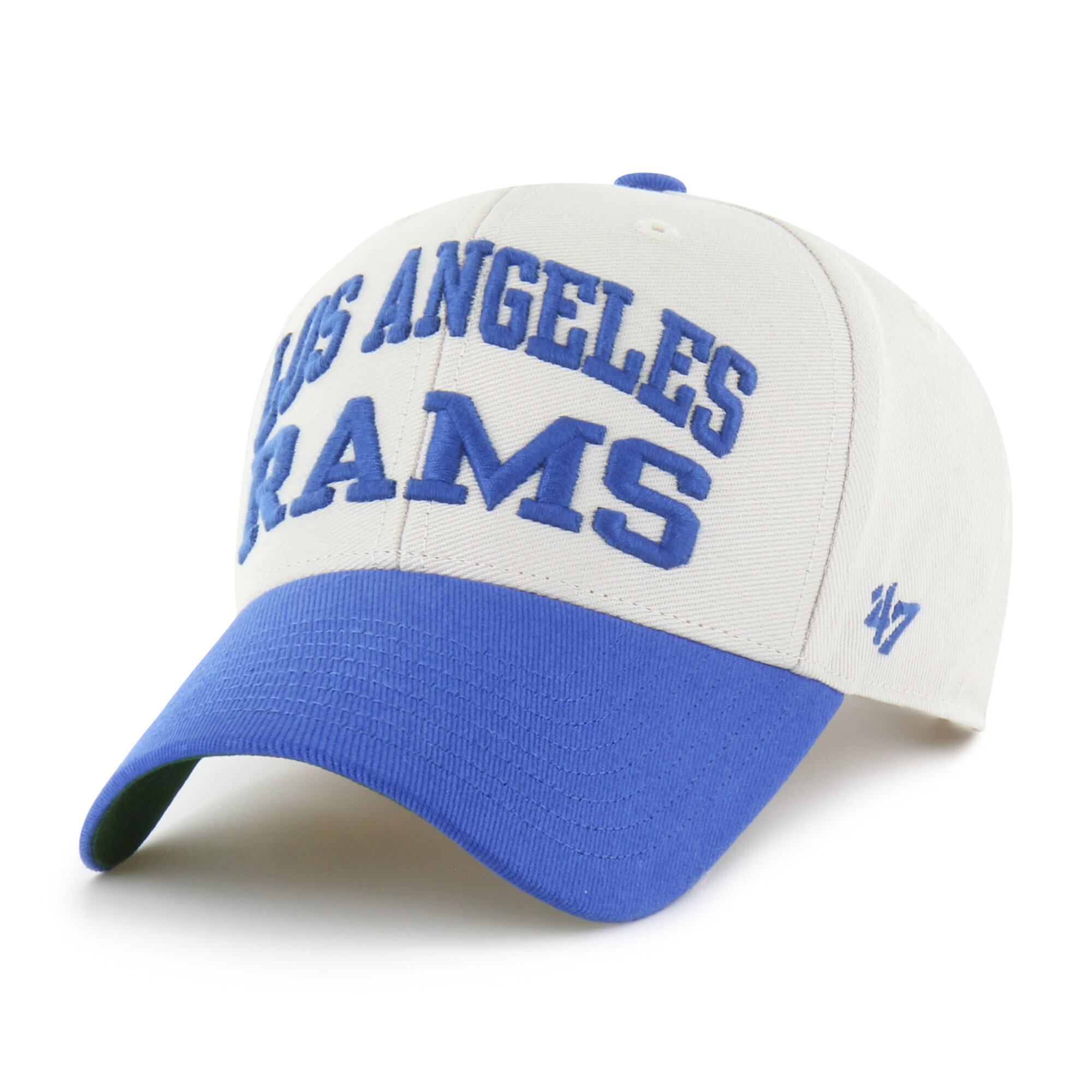 Men's '47 Bone Los Angeles Rams Broke Line MVP Adjustable Hat