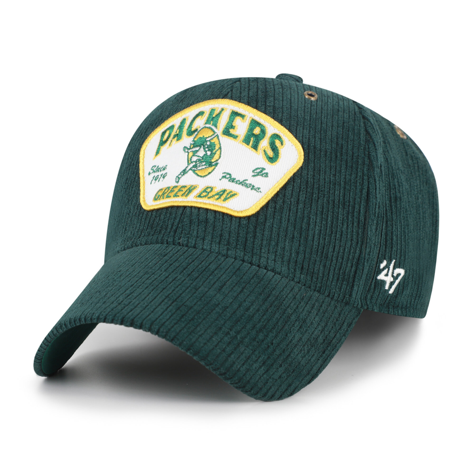 Men's '47 Green Green Bay Packers Throwback Accordia Corduroy MVP Adjustable Hat