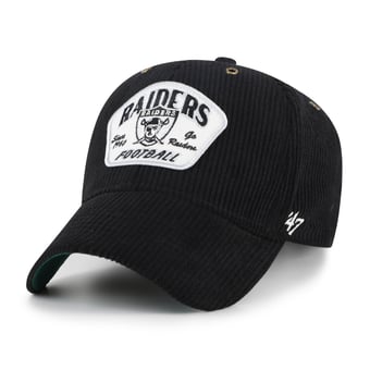 Men's '47 Black Las Vegas Raiders Throwback Accordia Corduroy MVP Adjustable Hat