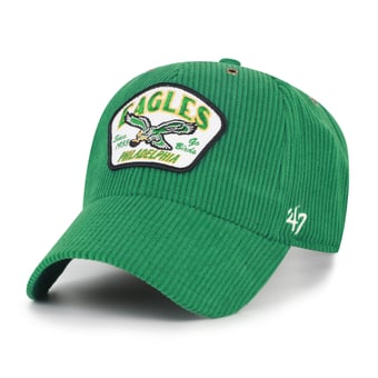 Men's '47 Kelly Green Philadelphia Eagles Throwback Accordia Corduroy MVP Adjustable Hat