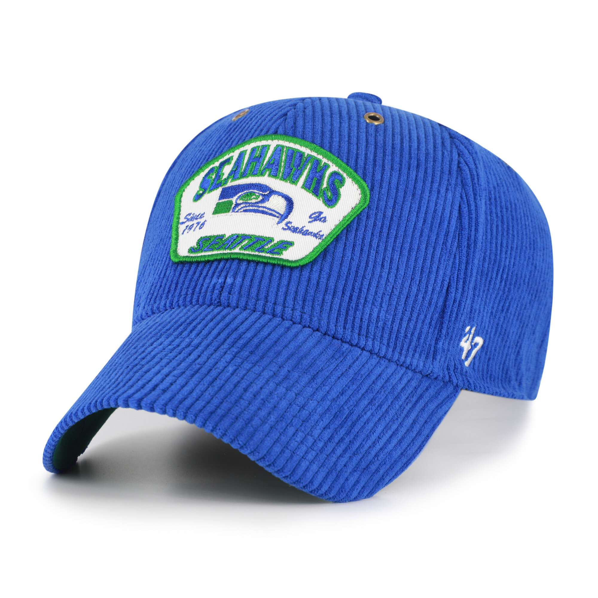 Men's '47 Royal Seattle Seahawks Throwback Accordia Corduroy MVP Adjustable Hat