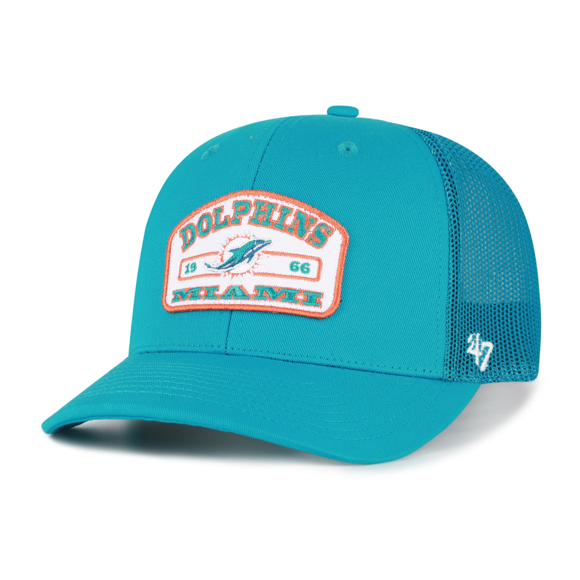 Men’s ’47 Aqua Miami Dolphins Roadway Adjustable Trucker Hat Men’s ’47 Aqua Miami Dolphins Roadway Adjustable Trucker Hat