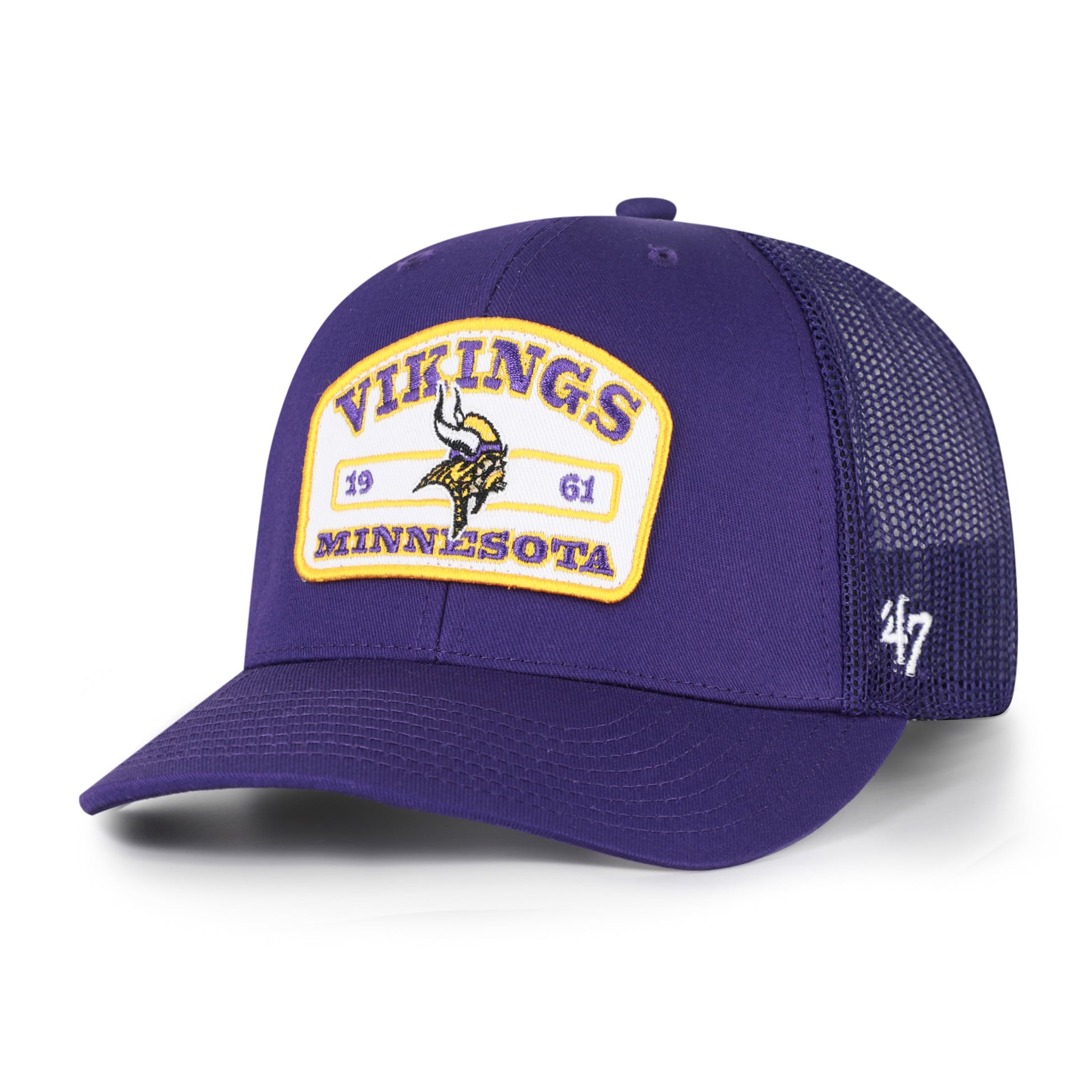 Men's '47 Purple Minnesota Vikings  Roadway Adjustable Trucker Hat