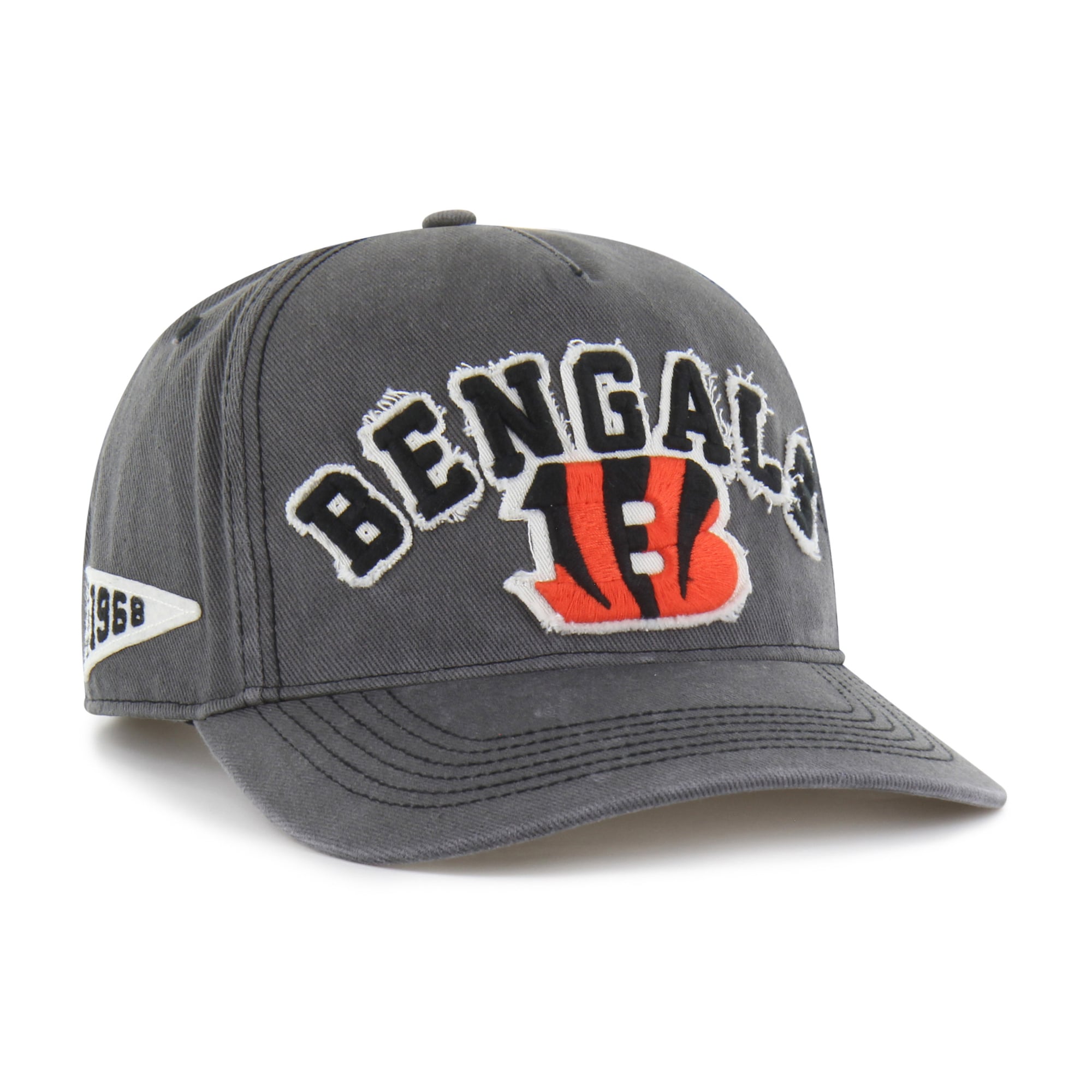 Men’s ’47 Charcoal Cincinnati Bengals Calderwood Well Worn Hitch Adjustable Hat