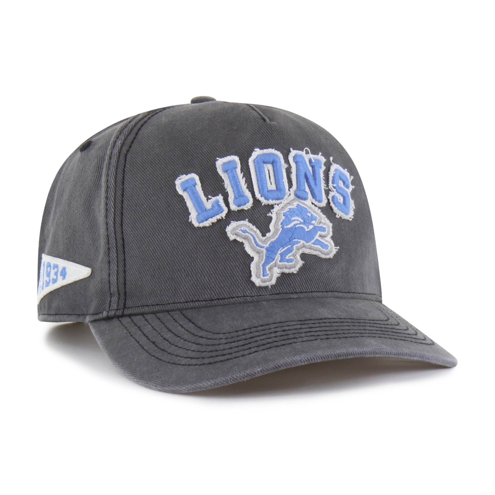 Men's '47 Charcoal Detroit Lions  Calderwood Well Worn Hitch Adjustable Hat