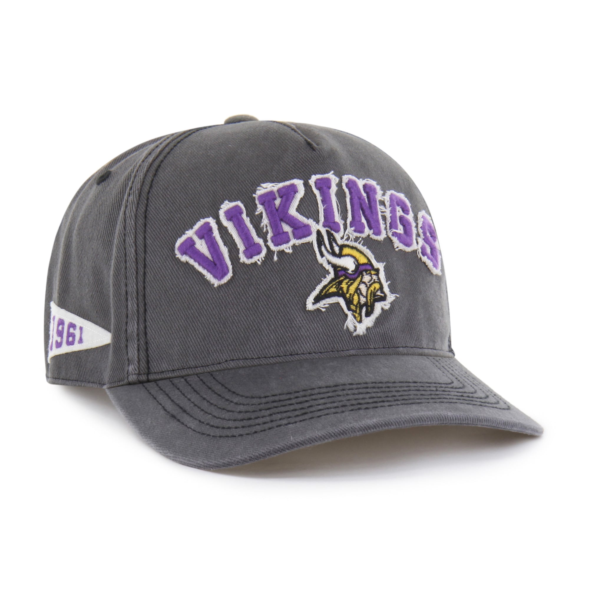 Men's '47 Charcoal Minnesota Vikings  Calderwood Well Worn Hitch Adjustable Hat