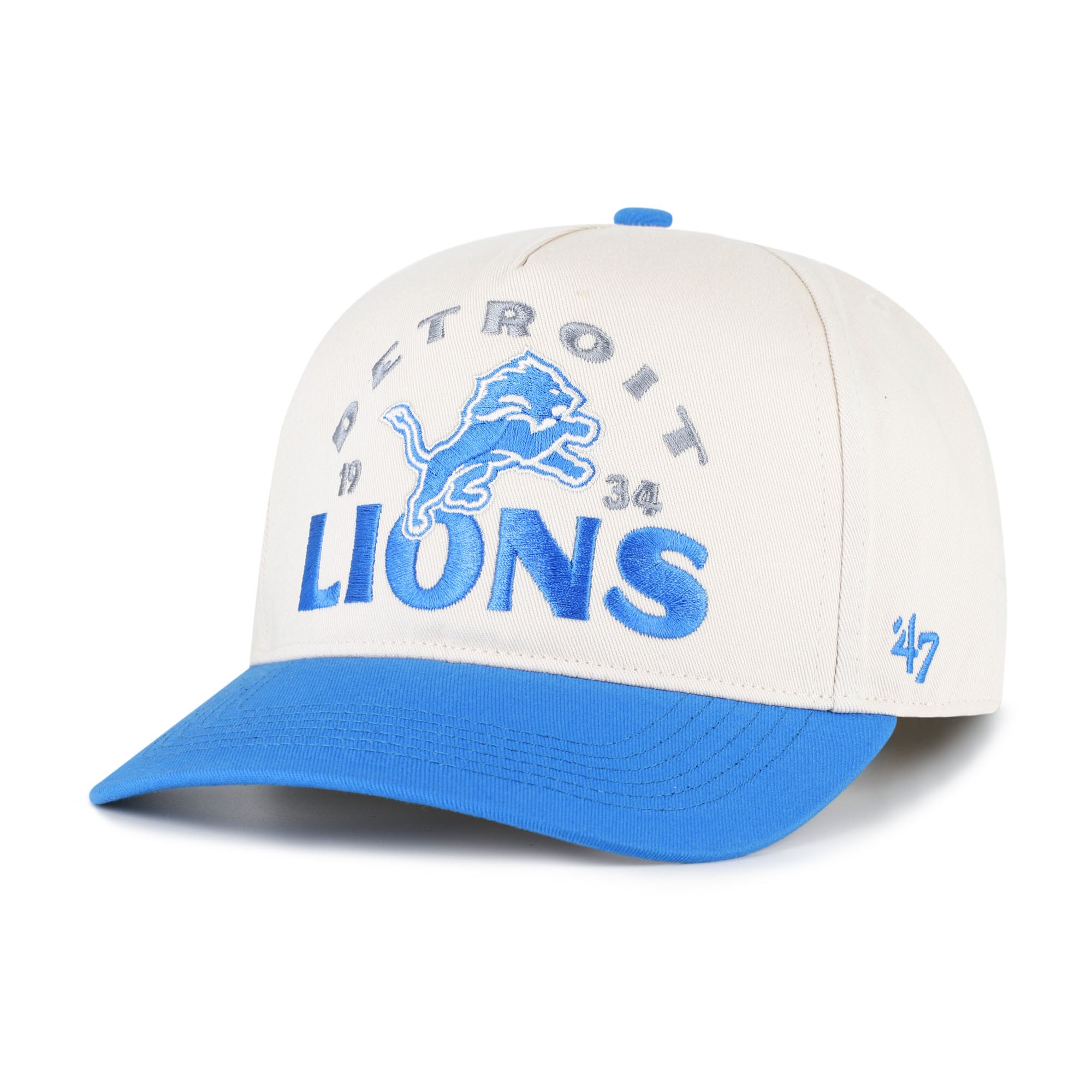 Men's '47 Natural Detroit Lions  Arcitext Hitch Adjustable Hat
