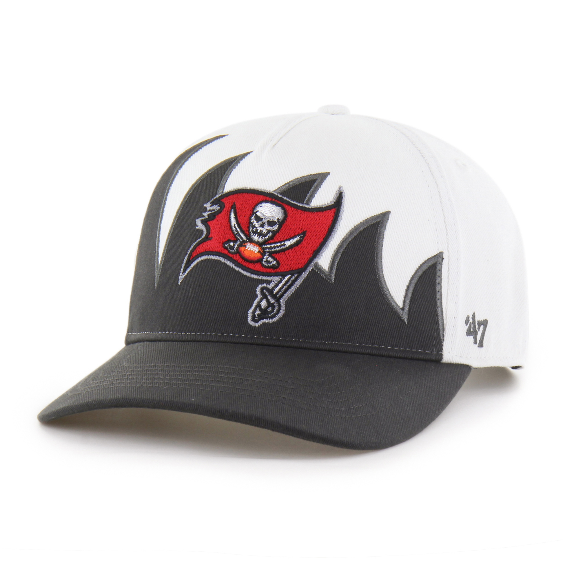 Men's '47 White Tampa Bay Buccaneers Jagged Hitch Adjustable Hat